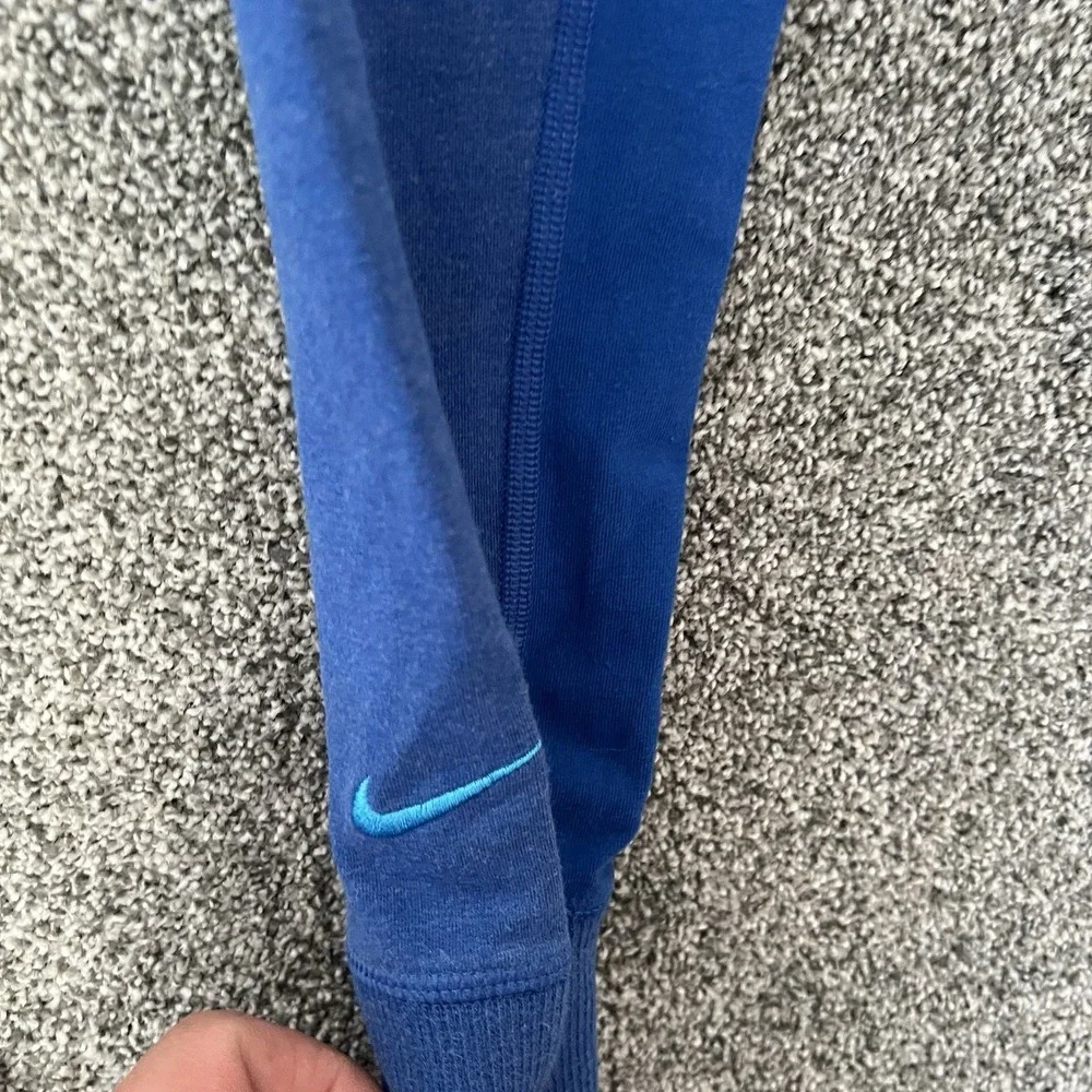 Nike Dri-FIT Sweatshirt Blue Crewneck Pullover Zipper Pockets Womens L